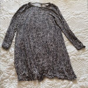 Leopard Print Long Sleeve Dress